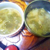 青梗菜&水菜の味噌汁